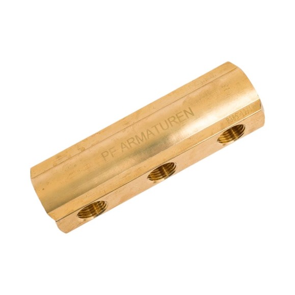 Коллектор PROFACTOR латунный, односторонний в/в 1" х 3 вых 1/2"вн PF MF 259.3 Коллектор PROFACTOR латунный, односторонний в/в 1" х 3 вых 1/2"вн PF MF 259.3