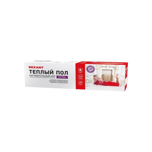 Нагревательный мат REXANT Extra, 2м² (0,5x4,0 м), 320Вт 51-0504 Нагревательный мат REXANT Extra, 2м² (0,5x4,0 м), 320Вт 51-0504