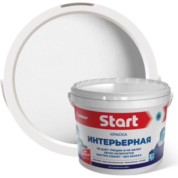 Краска интерьерная Start акриловая 14 кг 4607074779663 Краска интерьерная Start акриловая 14 кг 4607074779663