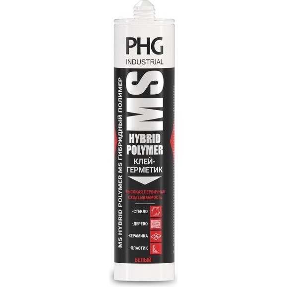 Клей герметик PHG Industrial MS STRONG FIX белый 300 мл 448761 Клей герметик PHG Industrial MS STRONG FIX белый 300 мл 448761