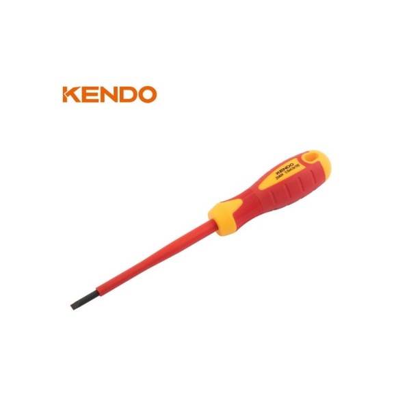 Отвертка диэлектрическая шлицевая KENDO VDE SL2.5x75 мм, 1000 В 20401 Отвертка диэлектрическая шлицевая KENDO VDE SL2.5x75 мм, 1000 В 20401