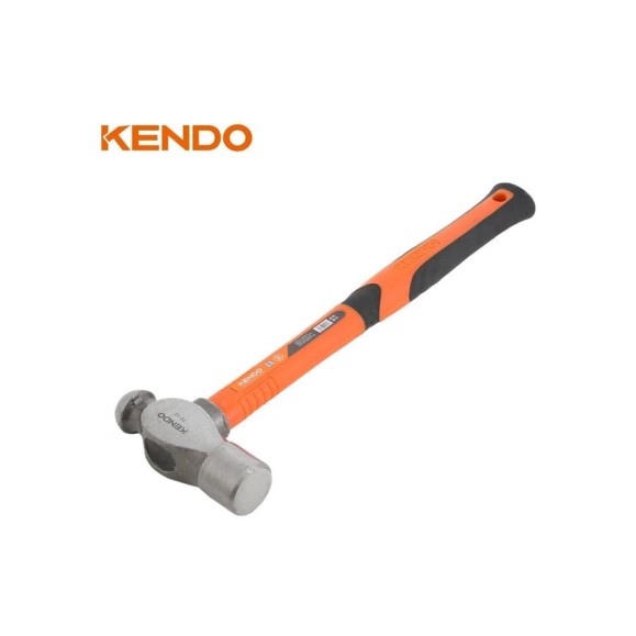 Молоток с круглым бойком KENDO с фибергласовой рукояткой, 680 г 25140