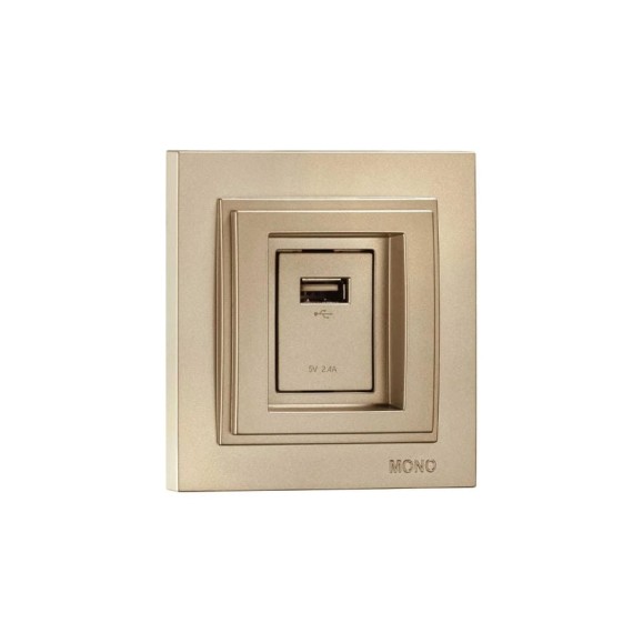 Розетка Usb MONO ELECTRIC Despina Титан 102-222205-144