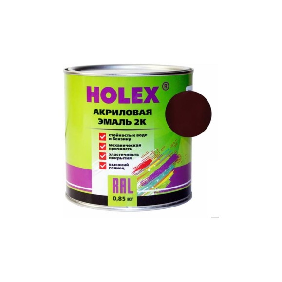 Акриловая автоэмаль Holex 140 2К яшма 0,85 кг HAS-389665 Акриловая автоэмаль Holex 140 2К яшма 0,85 кг HAS-389665