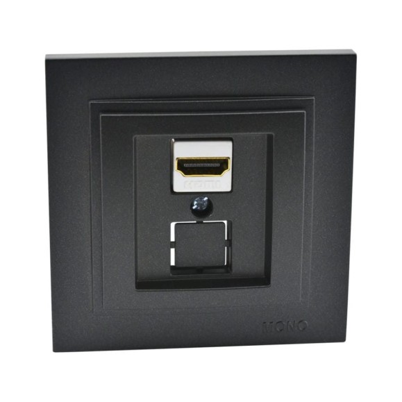 Розетка Hdmi MONO ELECTRIC Despına Графит 102-202005-145 Розетка Hdmi MONO ELECTRIC Despına Графит 102-202005-145