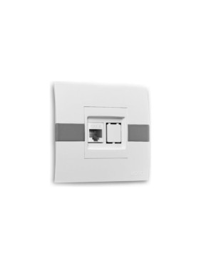 Розетка компьютерная MONO ELECTRIC Eco (Rj45 Cat 6) Белый/Серый 101-010204-125