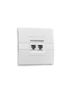 Розетка 2-местная компьютерная MONO ELECTRIC Eco (2хRj45 Cat 6) цвет Терракота 101-150104-126
