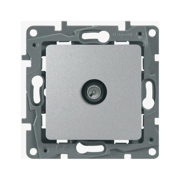 Розетка TV Legrand DIY Valena Алюминий единственная 1,5 дБ*694345 Розетка TV Legrand DIY Valena Алюминий единственная 1,5 дБ*694345