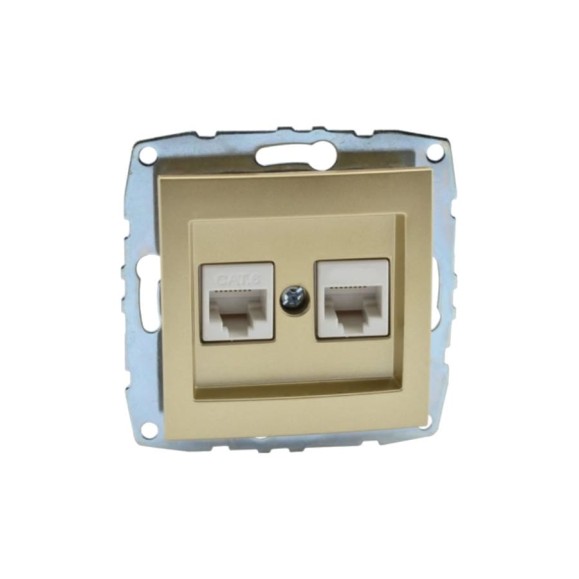 Розетка цифровая MONO ELECTRIC L / D Механизм компьютерная+телефонная (Rj45 Cat 6, Rj11 Cat3) Титан 500-002205-132 Розетка цифровая MONO ELECTRIC L / D Механизм компьютерная+телефонная (Rj45 Cat 6, Rj11 Cat3) Титан 500-002205-132