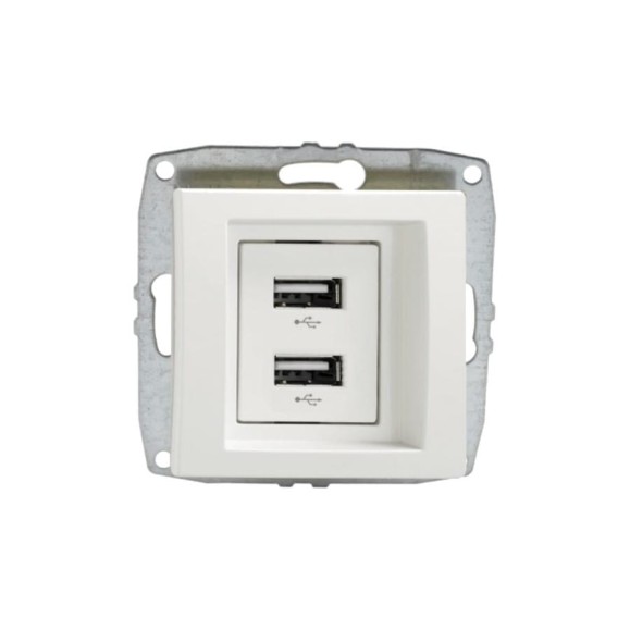 Розетка USB -зарядка Mono Electric 2-гнезда L/D механизм 500-001905-178