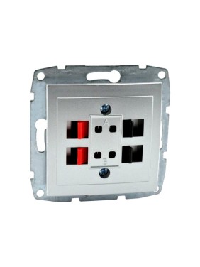 Розетка MONO ELECTRIC L / D Механизм ( Hı-Fı ) 2 Входа Серебро 500-002105-142
