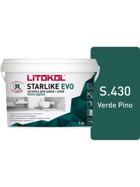 Эпоксидный состав для укладки и затирки мозаики LITOKOL STARLIKE EVO S.430 VERDE PINO 485400002