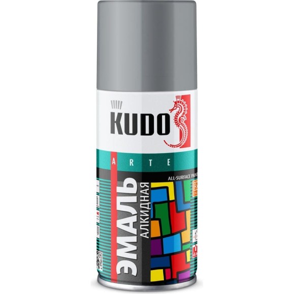 Эмаль универсальная KUDO серая RAL-7040 210 мл KU-1018.1