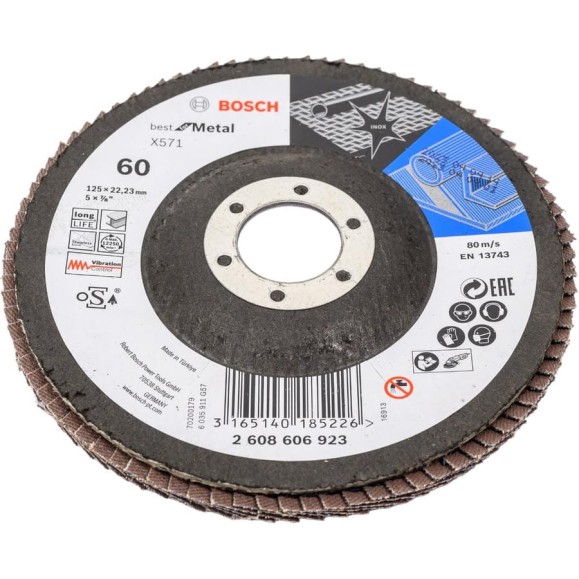 Круг лепестковый Best for Metal для УШМ (125 мм; К60) Bosch 2608606923 Круг лепестковый Best for Metal для УШМ (125 мм; К60) Bosch 2608606923