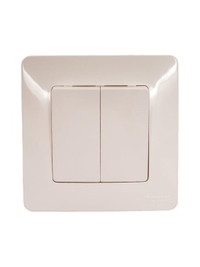 2-клавишный переключатель Systeme Electric BLANCA, С/У, cх.6+6, 10А, 250B, МОЛОЧНЫЙ BLNVS106602