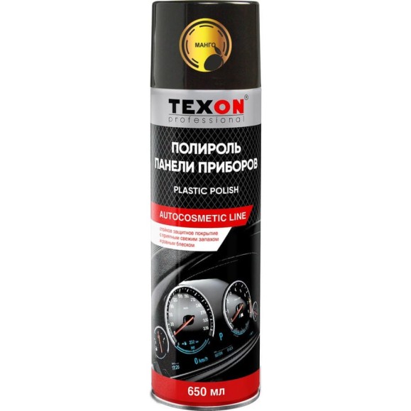 Полироль панели приборов "глянцевая" с ароматом Манго 650 мл TEXON ТХ650980 TX650980