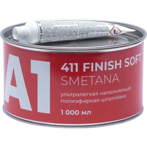 Шпатлевка A1 411 FINISH SOFT SMETANA 1 л. 411FSS-1000 Шпатлевка A1 411 FINISH SOFT SMETANA 1 л. 411FSS-1000