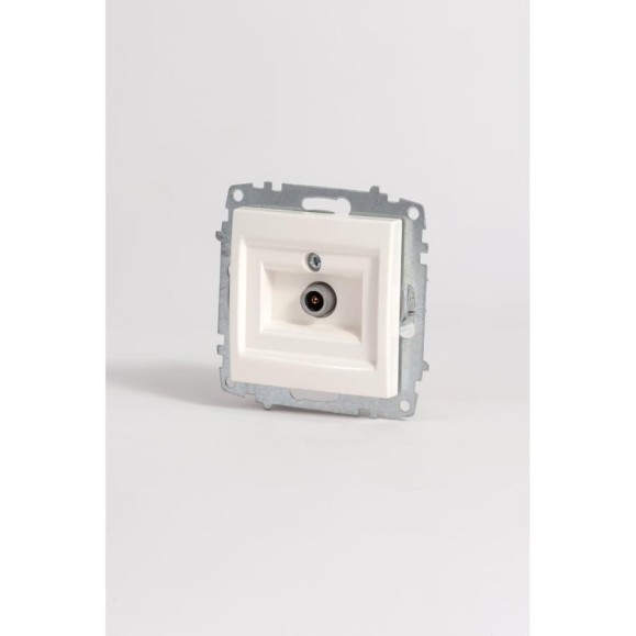 Розетка для TV с экраном (кoнцевая) Elbi Zena Vega белый M+K 609-010200-273 Розетка для TV с экраном (кoнцевая) Elbi Zena Vega белый M+K 609-010200-273