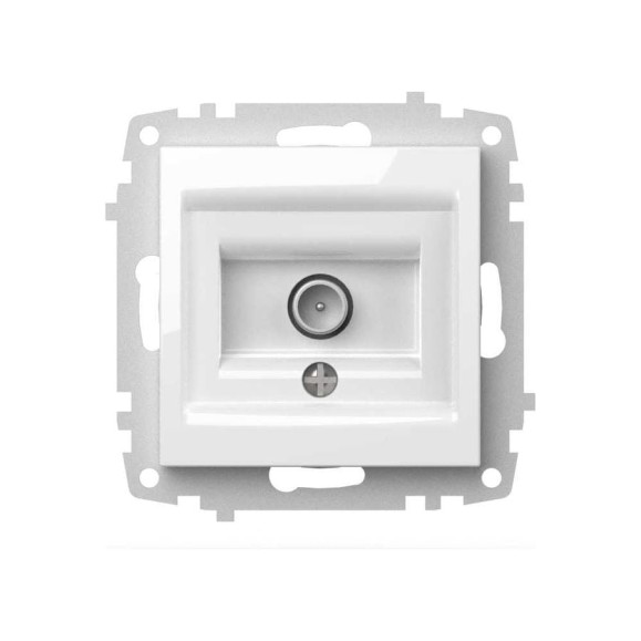 Розетка для TV с экраном (проходная) Elbi Zena Vega белоснежный M+K 609-015600-272