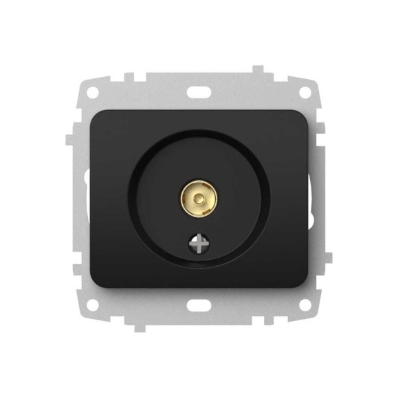 ТВ розетка (Проходная) Elbi Jazz M+K vantablack 607-004800-224