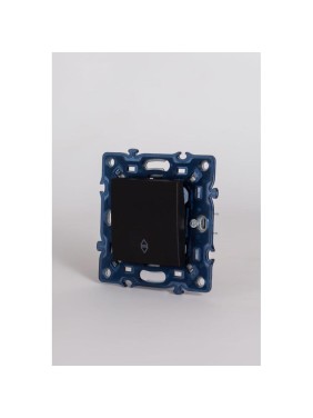 1-клавишный проходной выключатель Elbi Moda Vox M+K vantablack 611-044831-209