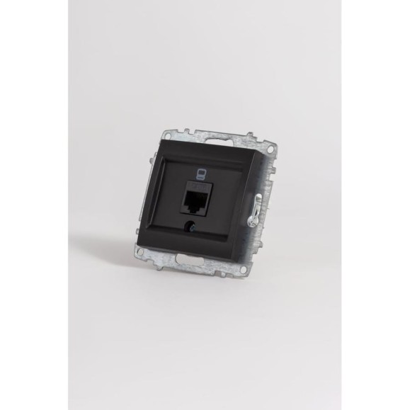 Розетка компьютерная Elbi Zena Vega Черный Матовый (Cat 6) M+K 609-014800-247 Розетка компьютерная Elbi Zena Vega Черный Матовый (Cat 6) M+K 609-014800-247