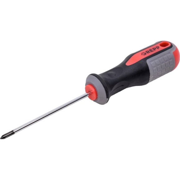 Крестовая отвертка GREPP PH0*75мм, CrV, 3х-компонентная рукоятка 201-013