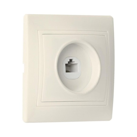 Розетка Smartbuy компьютерная RJ-45 1-местная бежевая "Венера" SBE-01i-S1-RJ
