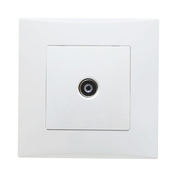 Розетка Smartbuy телевизионная белая "Вега" SBE-08w-S1-TV