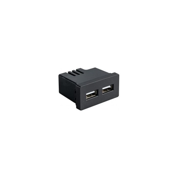 Модуль в рамку Sibling 2 USB-порта 2.4A черный (1/2) 00-01018390