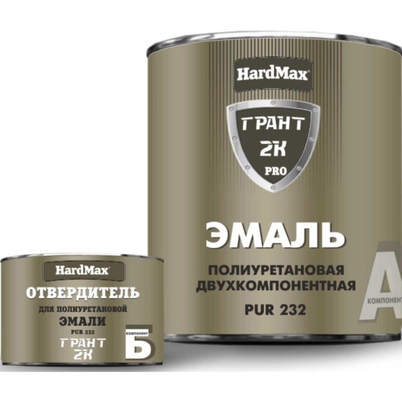 Эмаль полиуретановая двухкомпонентная HardMax PUR 232.70 ГЛ ГРАНТ 2 К/GRANT 2 K PRO RAL 7011 Серое железо (комплект 2,04 кг) 4690417110339 Эмаль полиуретановая двухкомпонентная HardMax PUR 232.70 ГЛ ГРАНТ 2 К/GRANT 2 K PRO RAL 7011 Серое железо (комплект 2,04 кг) 4690417110339