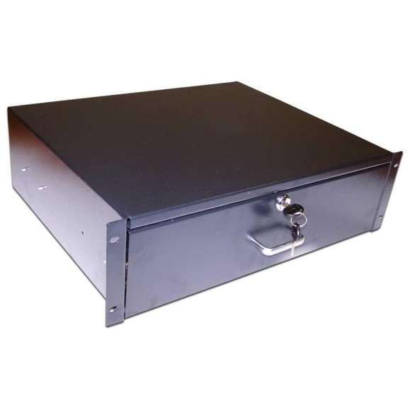Ящик выдвижной TWT 19", с замком, 3U, черный TWT-CB-DRW-3U