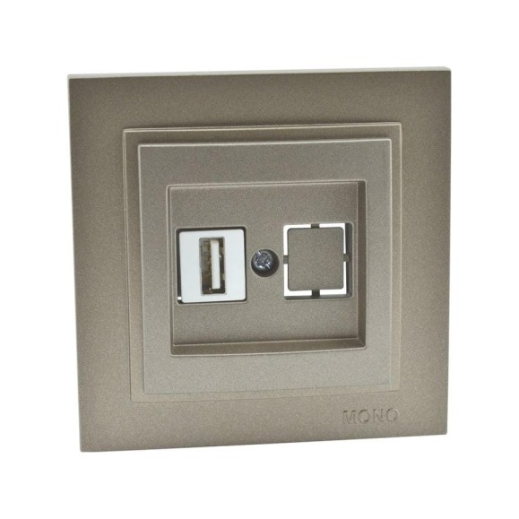 Розетка Usb MONO ELECTRIC Despına Бронза 102-232305-144