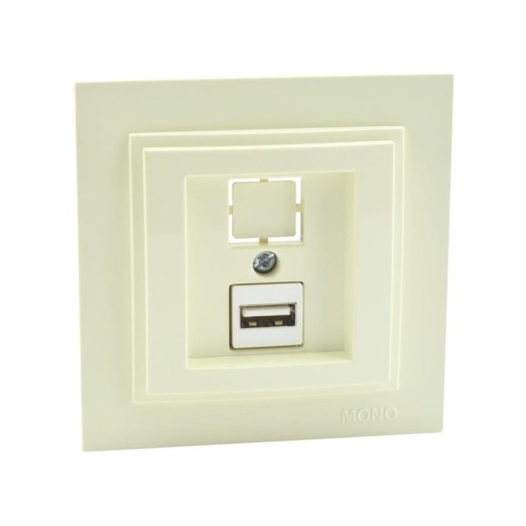 Розетка Usb MONO ELECTRIC Despına Кремовая 102-170005-144