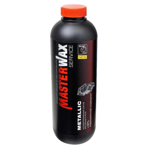 Антикор полимерно-битумный MasterWax SERVICE Metallic 1л пластик MW011401