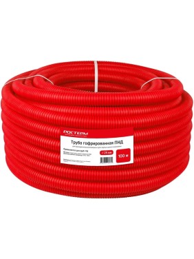 Гофрированная труба РОСТерм ПНД d25 мм., 100 м., красная Corpipe16r100