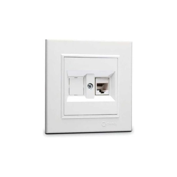 Розетка компютерная MAKEL CAT5 + гнездо СП Karea IP20 белый 56001035 Розетка компютерная MAKEL CAT5 + гнездо СП Karea IP20 белый 56001035