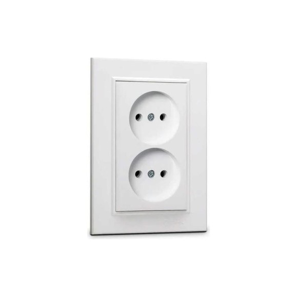 Розетка 2-я MAKEL б/з СП Karea 16А IP20 белый 56001017
