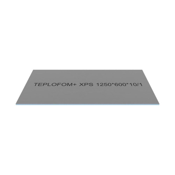 Теплоизоляционная панель Teplofom+ 1250x600x10мм односторонний упаковка 4 шт. 4/10/1