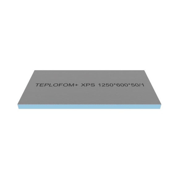 Теплоизоляционная панель Teplofom+ 1250x600x50мм односторонний упаковка 4 шт. 4/50/1
