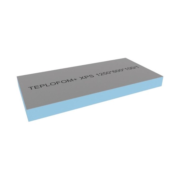 Теплоизоляционная панель Teplofom+ 1250x600x100 мм, односторонний слой, упаковка 4 шт. 4/100/1 Теплоизоляционная панель Teplofom+ 1250x600x100 мм, односторонний слой, упаковка 4 шт. 4/100/1