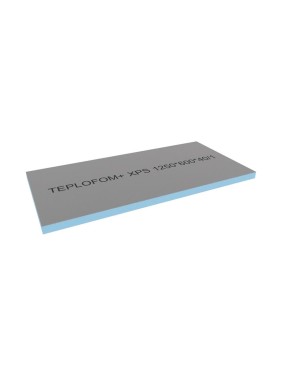 Теплоизоляционная панель Teplofom+ 1250x600x40 мм, односторонний слой, упаковка 4 шт. 4/40/1