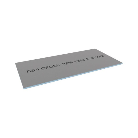 Теплоизоляционная панель Teplofom+ 1250x600x10 мм, двухсторонний слой, упаковка 4 шт. 4/10/2