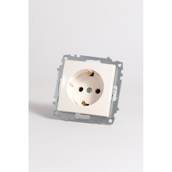 Розетка с заземлением Elbi Zena Vega белый M+K 609-010200-217 Розетка с заземлением Elbi Zena Vega белый M+K 609-010200-217