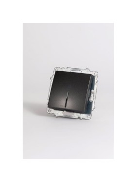 Переключатель с подсветкой Elbi Zena Vega дымчатый M+K 609-011100-210