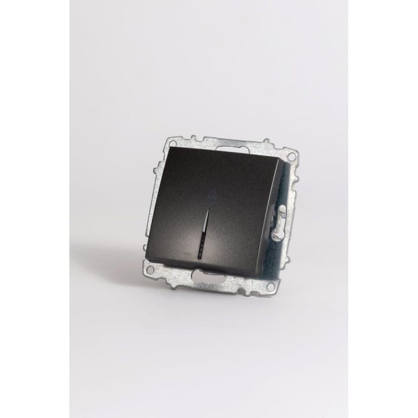 Переключатель с подсветкой Elbi Zena Vega дымчатый M+K 609-011100-210