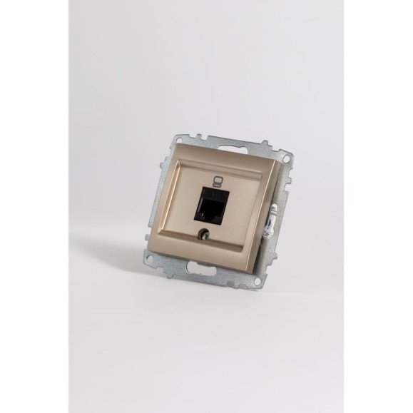 Розетка компьютерная Elbi Zena Vega Титан (Cat 6) M+K 609-011400-247 Розетка компьютерная Elbi Zena Vega Титан (Cat 6) M+K 609-011400-247
