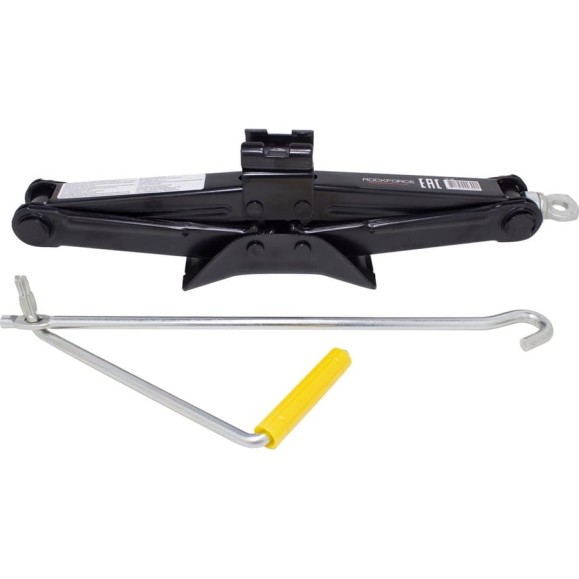 Домкрат ROCKFORCE механический ромб 1.5т h min 104мм h max 385мм L-415мм RF-105(19503)