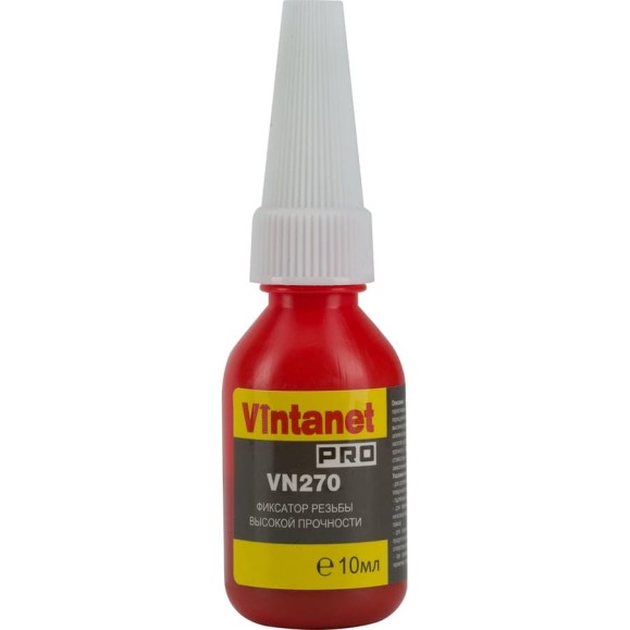 Фиксатор резьбы VINTANET VN270 высокой прочности, 10 мл VN27010 Фиксатор резьбы VINTANET VN270 высокой прочности, 10 мл VN27010