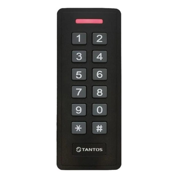 Кодонаборная панель со встроенным считывателем и контроллером карт Tantos TS-KBD-EMF Plastic EM-marin или Mifare 00-00245751
